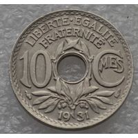 Франция, 10 сантимов 1931 г.