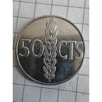 Испания 50 чентезимо 1966