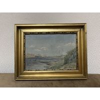 Старинная картина. Холст, масло. Европа. 1916 г. Р-р: с рамой 38 х 28 см. без рамы 28 х 19 см.