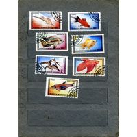 МОНГОЛИЯ, 1987  РЫБЫ,   серия  7м   гашен