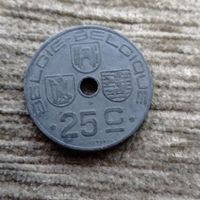 Werty71 Бельгия 25 сантимов 1946