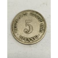 Германия 5 пфенинг 1889 А