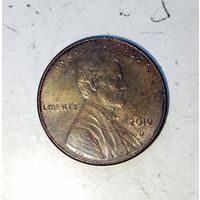 1 цент 2010(D) года США. Красивая монета!