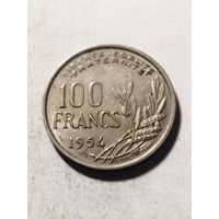 Франция 100 франков 1954