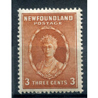Британские колонии - Ньюфаундленд - 1932/41г. - королева Мария, перфорация 13 1/2, 3 с - 1 марка - MNH с потрескавшимся клеем [Mi 174 A]. #3-WB-96-A-1