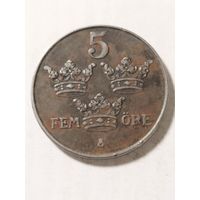 Швеция 5 оре 1947