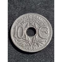 Франция 10 сантимов 1931