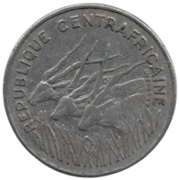 ЦЕНТРАЛЬНОАФРИКАНСКАЯ РЕСПУБЛИКА. ЦАР. 100 ФРАНКОВ 1972. ФАУНА.  АНТИЛОПЫ. РЕДКОСТЬ