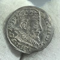 Траяк / трояк (3 гроша) 1593 г., Вильно! Штемпельный блеск, острый рельеф, золотистая патина! Лучшая монета!