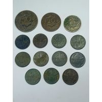 Монеты Речи Посполитой, без повторов. 1 грош и др. С рубля, без м.ц. См. др. мои лоты