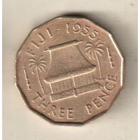 Фиджи 3 пенс 1955