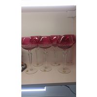 Набор огромных фужеров Германия Handgeshliffen, супер состояние