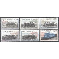 МОНАКО.1968. ТРАНСПОРТ. ПАРОВОЗЫ. ПОЕЗДА