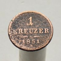 Австрия 1 крейцер 1851