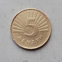 5 денаров 2001 года Северная Македония. Республика Македония. Единственная на аукционе!