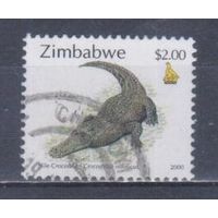 [903] Зимбабве 2000. Фауна.Рептилии.Крокодил. Гашеная марка.