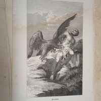 Prometheus. Гравюра энциклопедическая 19век. 25х17cм. Германия.