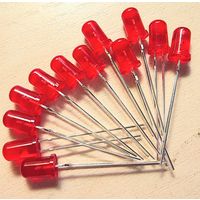 5мм ((Цена за 25 шт)) КРАСНЫЕ светодиоды 5 мм. 5013LRD