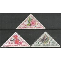 Камерун(Республика). Цветы. Доплатные марки. 1963г. 3 марки.