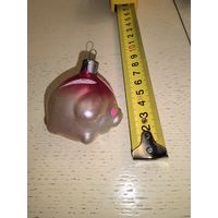 Ёлочная игрушка 50х годов "свинка"