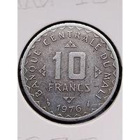 Мали 10 франков 1976 г. (ESSAI), токен(пробник), без мц.