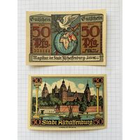 Нотгельд 50 пфеннигов Германия Ашшафенбург-0101