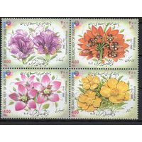Иран 2002. Цветы сцепка  4марки  (2895)
