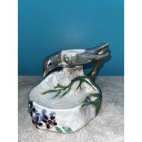 Фарфоровая винтажна пепельница Сорока.