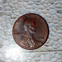 1 цент 1988 года США. Родная патина!