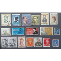 Марки. Сборный лот на тему "Известные люди" (18 марок)