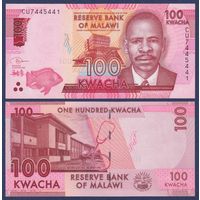 Малави, 100 квача 2020 г, P-65 (CU, политик Джеймс Фредерик Сангала), UNC