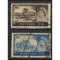 Великобритания 1959 ЕII Замки Эдинбург Шотландия Стандарт #335II,337