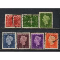 Нидерланды 1946-7 Вильгельмина Номиналы Стандарт #468,471,477,479,480,483,487