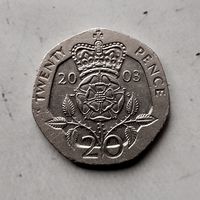 20 пенсов 2003 года Великобритания. Королева Елизавета 2.