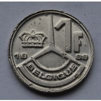 Бельгия 1 франк, 1989 г. 'BELGIQUE'.