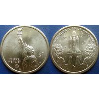 США. 1 доллар 2025. Американские инновации. N28 Флорида. Мыс Канаверал. Минтмарка Р.