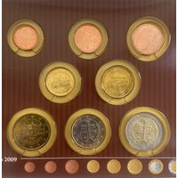 Набор из 15 монет Словакия Евро 2009 год