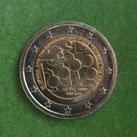 Кипр 2 евро 2023 "60-летие Центрального банка Кипра". UNC из ролла.