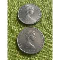 Остров Мэн 10 пенсов 1976 г ( без надписи новый )