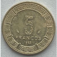 Экваториальная Гвинея 5 франков 1985 г.