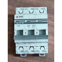 Автомат 4.5кА ВА47-29 3Р 20А С, EKF