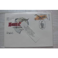 1989, 1990, КПД, СССР, комплект полный -- 5 шт.; Ископаемые животные; художник конверта Воронин В., художник марок Исаков А.