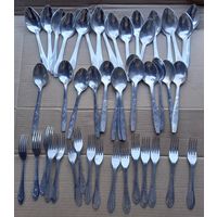 НОВЫЕ Алюминиевые ложки, вилки.Всего 60 штук