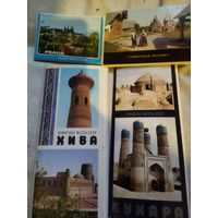 Четыре блока открыток Памятные места СССР