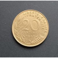20 сантимов 1987г. Франция