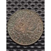 5 грошей 1935 г. без мц. Редкий год. НЕПЛОХАЯ.