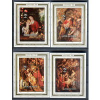Острова Кука - 1981/82г. - Рождество, картины - 4 блока - полная серия, MNH [Mi bl. 119 - bl. 122]. #3-WB-Z-2-11