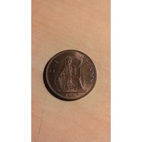 Великобритания, 1 пенни 1967 года.