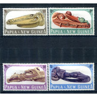 Британские колонии - Папуа Новая Гвинея - 1965г. - деревянные носовые части каноэ - 4 марки - полная серия, MH [Mi 73-76]. #3-WB-96-A-1