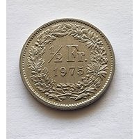 Швейцария 1/2 франка, 1975